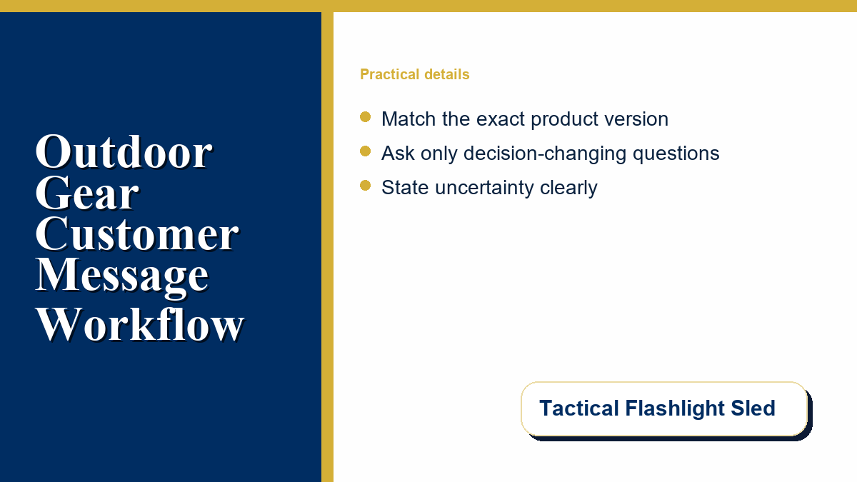 Outdoor gear product-fit qualification checklist for customer conversations