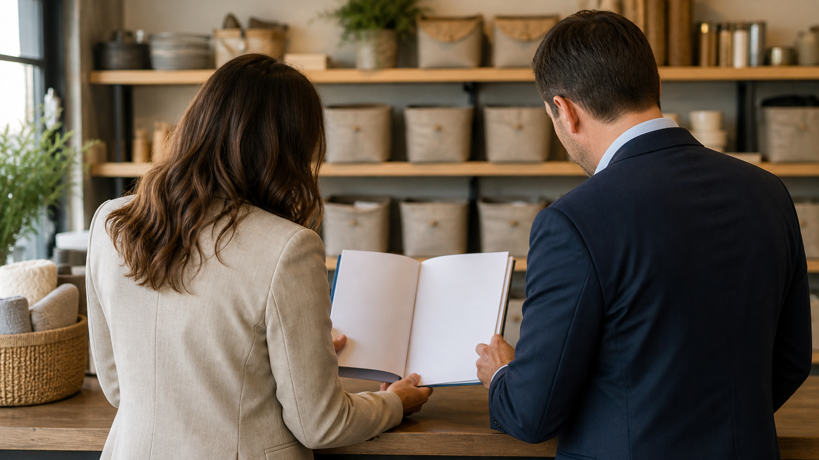 Professionals reviewing a specialty retail owner handoff