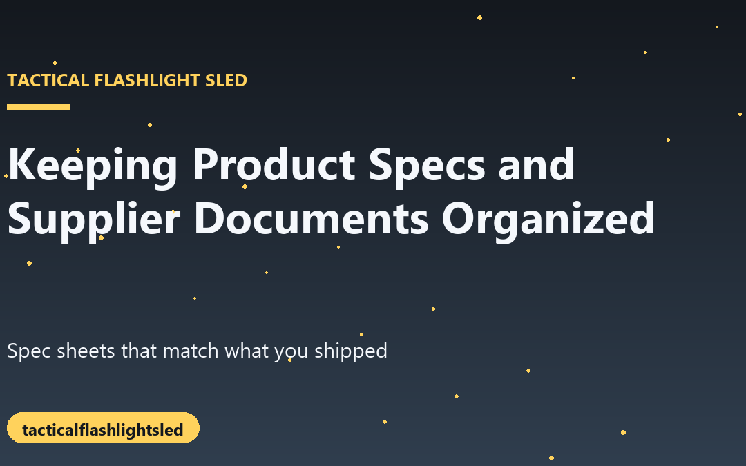 Keeping Product Specs and Supplier Documents Organized in Specialty Retail
